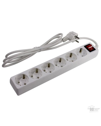 SP6W-250. Сетевой фильтр 6 розеток, 5м, белый. 5bites в Новом Уренгое