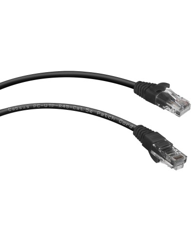 PC-UTP-RJ45-Cat.5e-3m-BK (7686c), чёрный. Патч-корд медный. CABEUS в Новом Уренгое