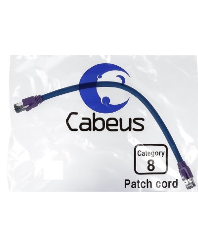 PC-SSTP-RJ45-Cat.8-0.3m-LSZH (9699c), серый. Патч-корд медный. CABEUS в Новом Уренгое