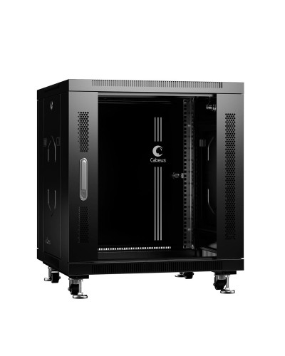 SH-05C-12U60/60-BK (8554c). Шкаф телекоммуникационный 19 напольный 12U. CABEUS в Новом Уренгое