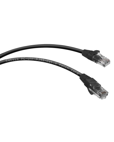 PC-UTP-RJ45-Cat.6-1.5m-BK (8664c), чёрный. Патч-корд медный. CABEUS в Новом Уренгое