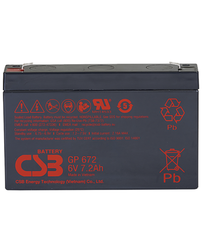 CSB GP 672. Аккумулятор герметичный свинцово-кислотный. CSB в Новом Уренгое