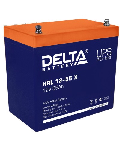Delta HRL 12-55 X. Аккумулятор герметичный свинцово-кислотный. Delta в Новом Уренгое