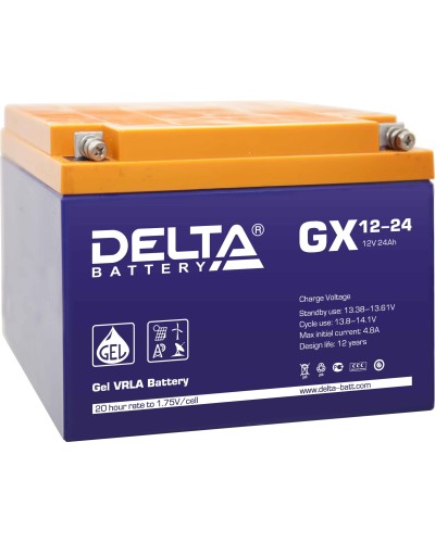 Delta GX 12-24. Аккумулятор герметичный свинцово-кислотный. Delta в Новом Уренгое