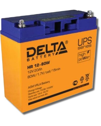 Delta HR 12-80 W. Аккумулятор герметичный свинцово-кислотный. Delta в Новом Уренгое