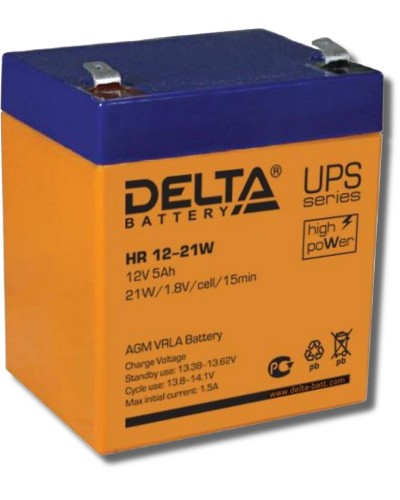Delta HR 12-21 W. Аккумулятор герметичный свинцово-кислотный. Delta в Новом Уренгое