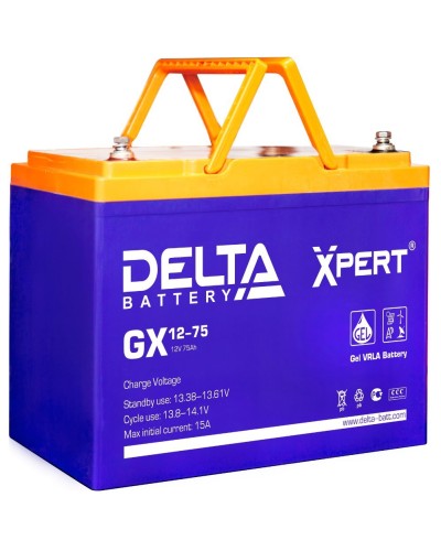 Delta GX 12-75. Аккумулятор герметичный свинцово-кислотный. Delta в Новом Уренгое