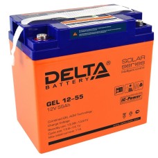 Delta GEL 12-55. Аккумулятор герметичный свинцово-кислотный. Delta