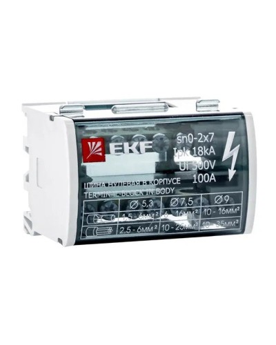 Шина нулевая в корпусе 2х7 (sn0-2х7). Шина нулевая в корпусе. EKF в Новом Уренгое
