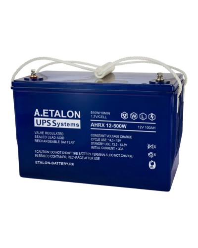 A.ETALON AHRX 12-500W (100). Аккумулятор герметичный свинцово-кислотный. ETALON в Новом Уренгое