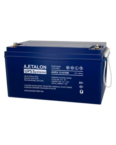 A.ETALON AHRX 12-670W (150). Аккумулятор герметичный свинцово-кислотный. ETALON в Новом Уренгое