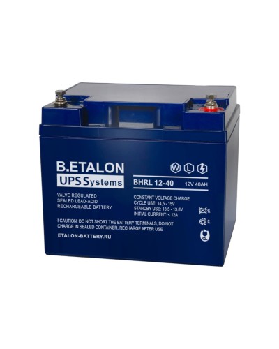 B.ETALON BHRL 12-40. Аккумулятор герметичный свинцово-кислотный. ETALON в Новом Уренгое