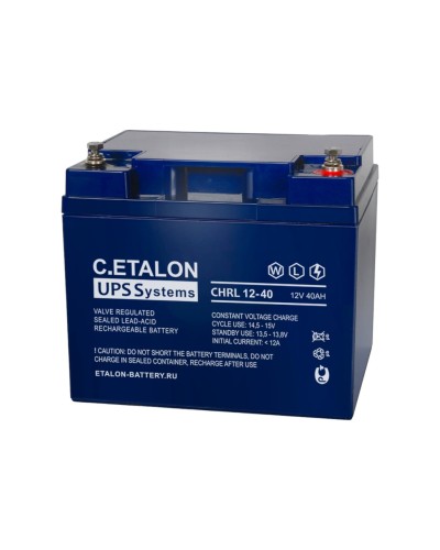 C.ETALON CHRL 12-40. Аккумулятор герметичный свинцово-кислотный. ETALON в Новом Уренгое