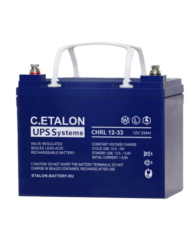 C.ETALON CHRL 12-33. Аккумулятор герметичный свинцово-кислотный. ETALON в Новом Уренгое