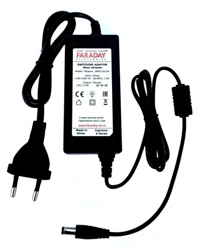 36W/12V/3A. Импульсный блок питания в пластиковом корпусе. FARADAY в Новом Уренгое