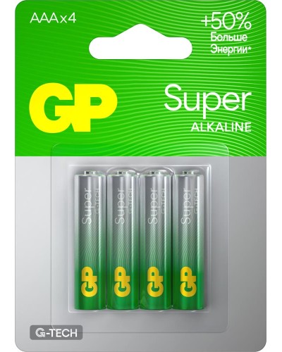 GP Super Alkaline 15A AA (GP 15AA21-2CRSBC4), упак. 4 шт. БЛИСТЕР. Алкалиновые батарейки. GP Batteries в Новом Уренгое