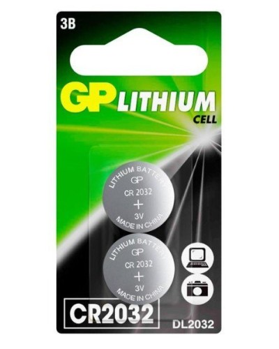 GP Lithium CR2032 (GP CR2032-2CRU2), упак. 2 шт. БЛИСТЕР. Литиевые дисковые батарейки. GP Batteries в Новом Уренгое