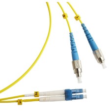 FC-D2-9-FC/UR-LC/UR-H-1M-LSZH-YL. Патч-корд волоконно-оптический FC/UPC-LC/UPC. Hyperline