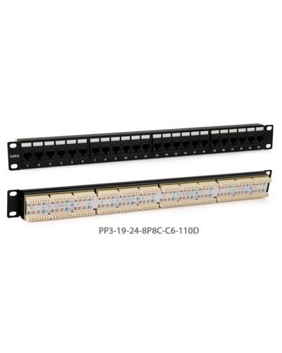PP3-19-24-8P8C-C6-110D. Патч-панель 19. Hyperline в Новом Уренгое