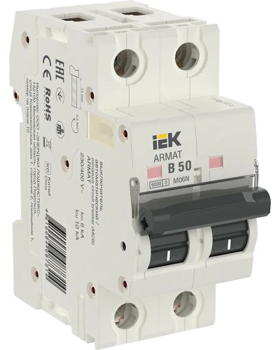 M06N 2P B 50А 6кА ARMAT (AR-M06N-2-B050). Автоматический выключатель. IEK в Новом Уренгое