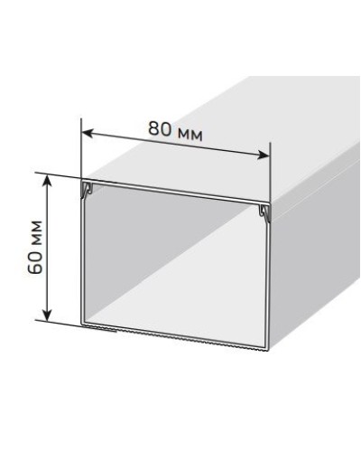 Короб 80х60 ЭЛЕКОР (CKK10-080-060-1-K01-008). Кабель-канал с двойным замком. IEK в Новом Уренгое