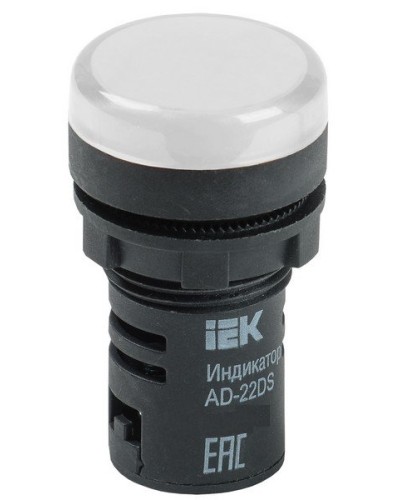 Лампа AD22DS (LED) матрица D22 мм 24В AC/DC белый (BLS10-ADDS-024-K01). Светосигнальный индикатор. IEK в Новом Уренгое