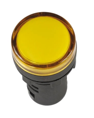 Лампа AD22DS (LED) матрица D22 мм желтый 12В AC/DC желтый (BLS10-ADDS-012-K05). Светосигнальный индикатор. IEK в Новом Уренгое