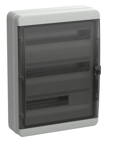 Корпус пластиковый КМПн-54 IP65 TEKFOR (TF5-KP72-N-54-65-K03-K02). Корпус модульный пластиковый черная прозрачная дверь. IEK в Новом Уренгое