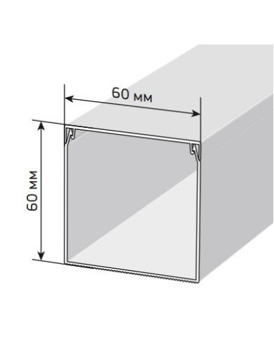 Короб 60х60 ЭЛЕКОР (CKK10-060-060-1-K01). Кабель-канал с двойным замком. IEK в Новом Уренгое