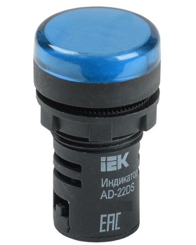 Лампа AD22DS (LED) матрица D22мм синий 24В AC/DC (BLS10-ADDS-024-K07). Светосигнальный индикатор. IEK в Новом Уренгое