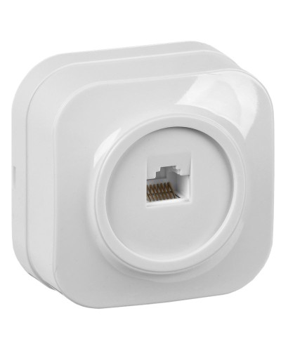 Розетка RJ45 кат.5E о/у РК10-ХБ белый IEK GLORY (EKH10-K01). Розетка компьютерная. IEK в Новом Уренгое