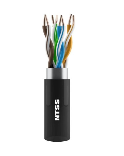 NTSS-OUT-UTP4-5Е-PE-BL кат.5E UTP 4 пары 24AWG PE внешний 305м черный. Кабель «витая пара» (LAN) для структурированных систем связи. NTSS в Новом Уренгое