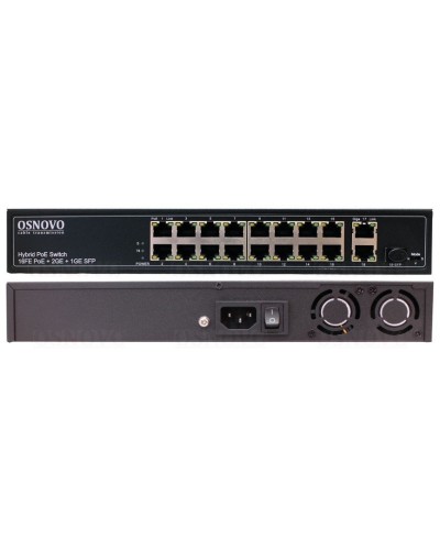 SW-61621(300W). Коммутатор 16-портовый Fast Ethernet с PoE. OSNOVO в Новом Уренгое