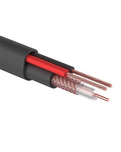 КВК-П-2+2x0,50 мм² (Cu/CCA) черный PROconnect (01-4215). Кабель комбинированный для систем видеонаблюдения. PROCONNECT в Новом Уренгое