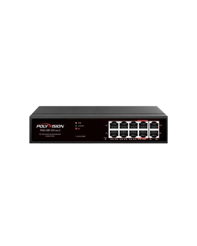 PND-08P-2M v.2. Коммутатор 10-портовый с функцией PoE. Polyvision в Новом Уренгое