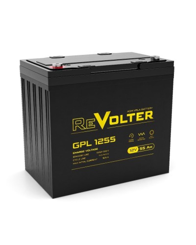 Revolter GPL 1255. Аккумулятор автомобильный герметичный свинцово-кислотный. Revolter в Новом Уренгое