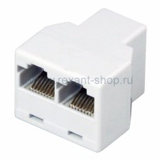 Двойник компьютерный UTP RJ-45(8P8C) (гнездо - 2 гнезда) REXANT (03-0103): Кабельный соединитель