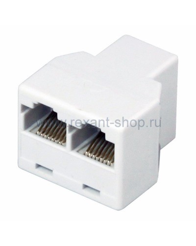 Двойник компьютерный UTP RJ-45(8P8C) (гнездо - 2 гнезда) REXANT (03-0103): Кабельный соединитель в Новом Уренгое