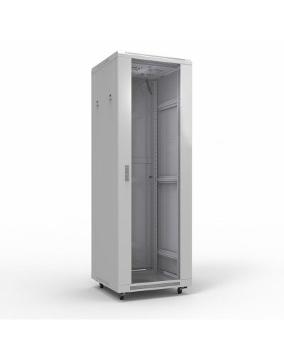 Шкаф телекоммуникационный 19 напольный 42U 600х800 мм, передняя дверь стекло, задняя дверь металл, RAL 7035 (состоит из 3 частей) (04-2306). Шкаф телекоммуникационный 19 напольный 42U. Rexant в Новом Уренгое