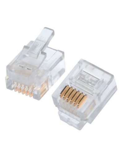 Коннекторы 6P6C (RJ-11) (100шт) (10-0228). Телефонный разъем 6P6C (RJ-11). SUPRLAN в Новом Уренгое