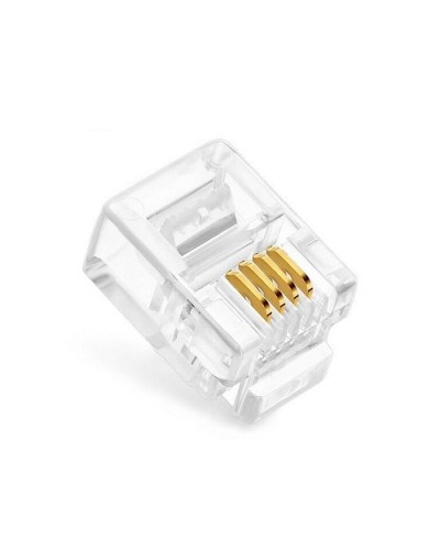 Коннекторы 6P4C (RJ-11) (100шт) (10-0227). Телефонный разъем 6P4C (RJ-11). SUPRLAN в Новом Уренгое