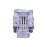Коннекторы 4P4C (RJ-11) (100шт) (10-0229). Телефонный разъем 4P4C (RJ-11). SUPRLAN
