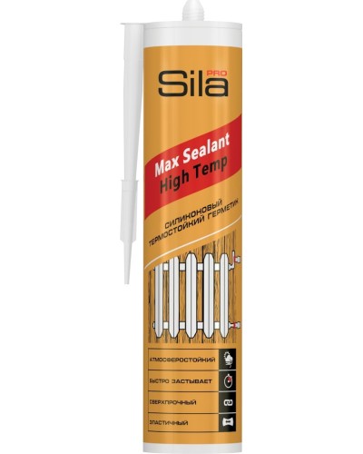 Герметик Sila PRO Max Sealant, High Temp, термостойкий, 280 мл. Герметик силиконовый термостойкий, красный. Sila в Новом Уренгое