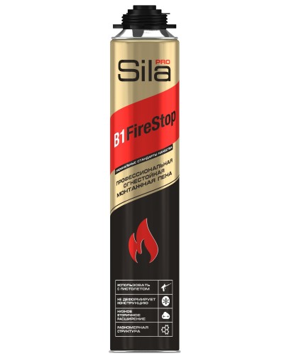 Пена огнестойкая Sila Pro B1 Firestop, 750 мл: Пена монтажная профессиональная в Новом Уренгое