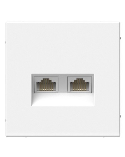 ArtGallery розетка двойная RJ45, кат. 6Е, скрытой установки, механизм, белый (GAL000188). Розетка компьютерная. Systeme Electric в Новом Уренгое