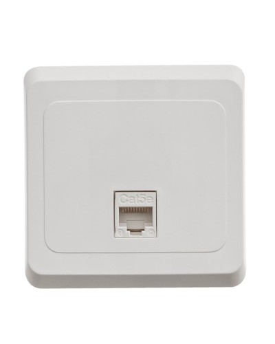 Этюд розетка RJ45, кат. 5Е, 1-местная, в сборе, скрытой установки, белый (KOMC-001B). Розетка компьютерная. Systeme Electric в Новом Уренгое