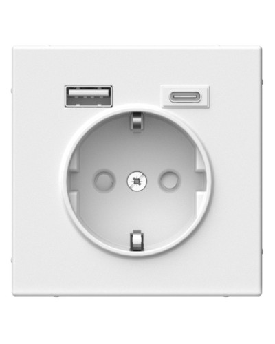 ArtGallery розетка 1-местная с USB тип-A+C, скрытой установки, механизм, белый (GAL000132). Розетка с USB. Systeme Electric в Новом Уренгое