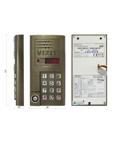 БВД-SM101TCPL. Вызывная панель цветная. VIZIT в Новом Уренгое