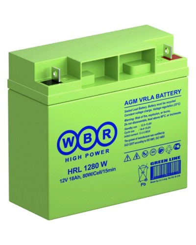 WBR HRL1280W. Аккумулятор герметичный свинцово-кислотный. WBR в Новом Уренгое