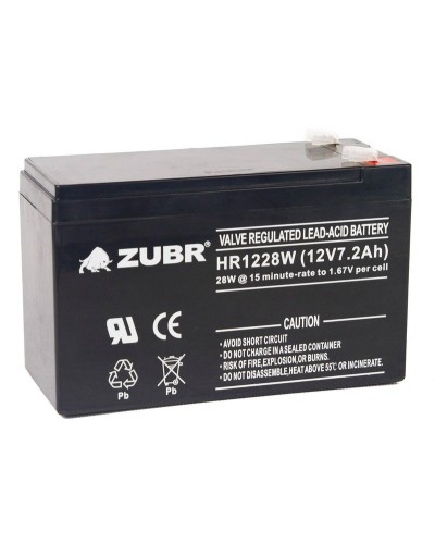 ZUBR HR 1228W (12V, 7,2Ah). Аккумулятор герметичный свинцово-кислотный. ZUBR в Новом Уренгое